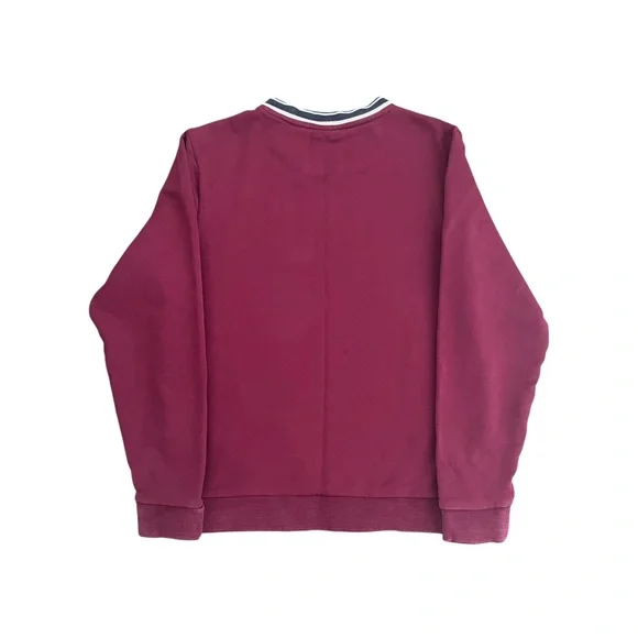 Lacoste Long Sleeve Sweater Mens M Burgundy Red Croc Crewneck Pullover Preppy - Picture 3 of 11